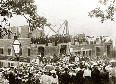 Stone laying at Foster Clough Chapel