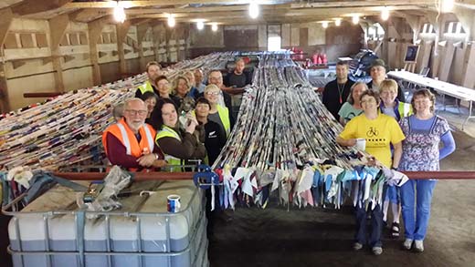 Cragg Vale's Tour de France bunting makers