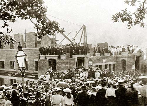 Foster Lane stone laying