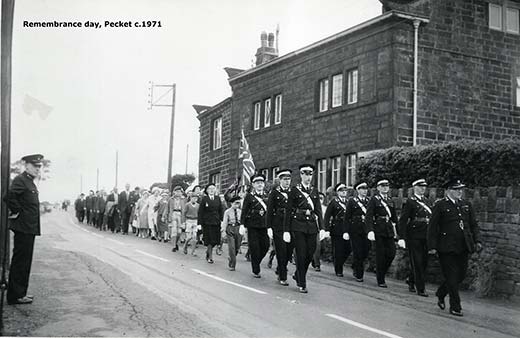 Remembrance Day, Pecket Well, c 1971