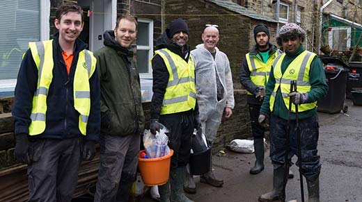 Hebden Bridge and Human Relief Foundation volunteers