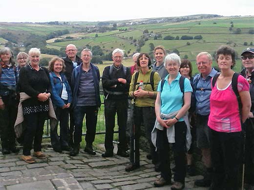 Walking group in the Luddenden Valley