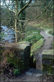 The riverside walk through the Crags