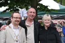 Mayor, John Beacroft-Mitchell, Big Green Weekend organiser, Jason Elliott and Chris McCafferty MP